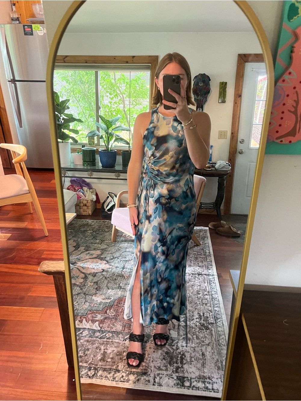 Rails Gabriella Watercolor Sleeveless Midi-Dress